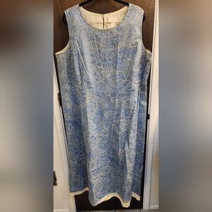 Blue and White Cotton Dress 22W